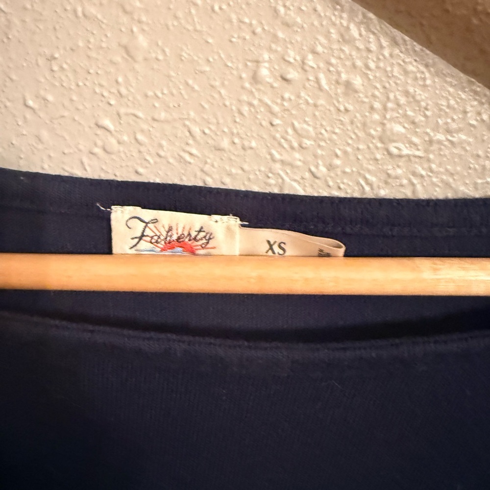 Faherty Cotton Sport Jersey Top Navy XS and M - Picture 8 of 9